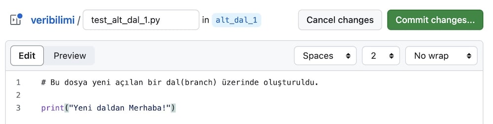 Git ve Github ile Çalışmak 57