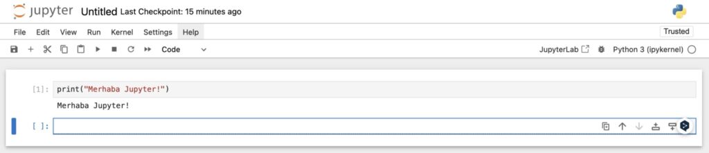 Jupyter Notebook ile Çalışmak 8 Jupyter Notebook ile Çalışmak 7