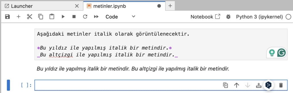 Jupyter Notebook ile Çalışmak 21 Jupyter Notebook ile Çalışmak 20