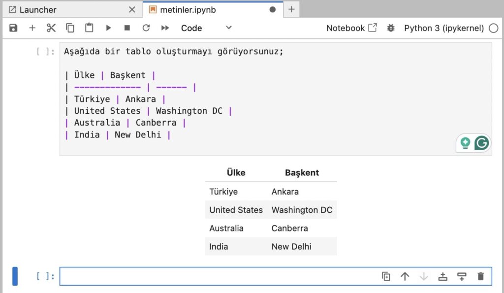 Jupyter Notebook ile Çalışmak 25 Jupyter Notebook ile Çalışmak 24