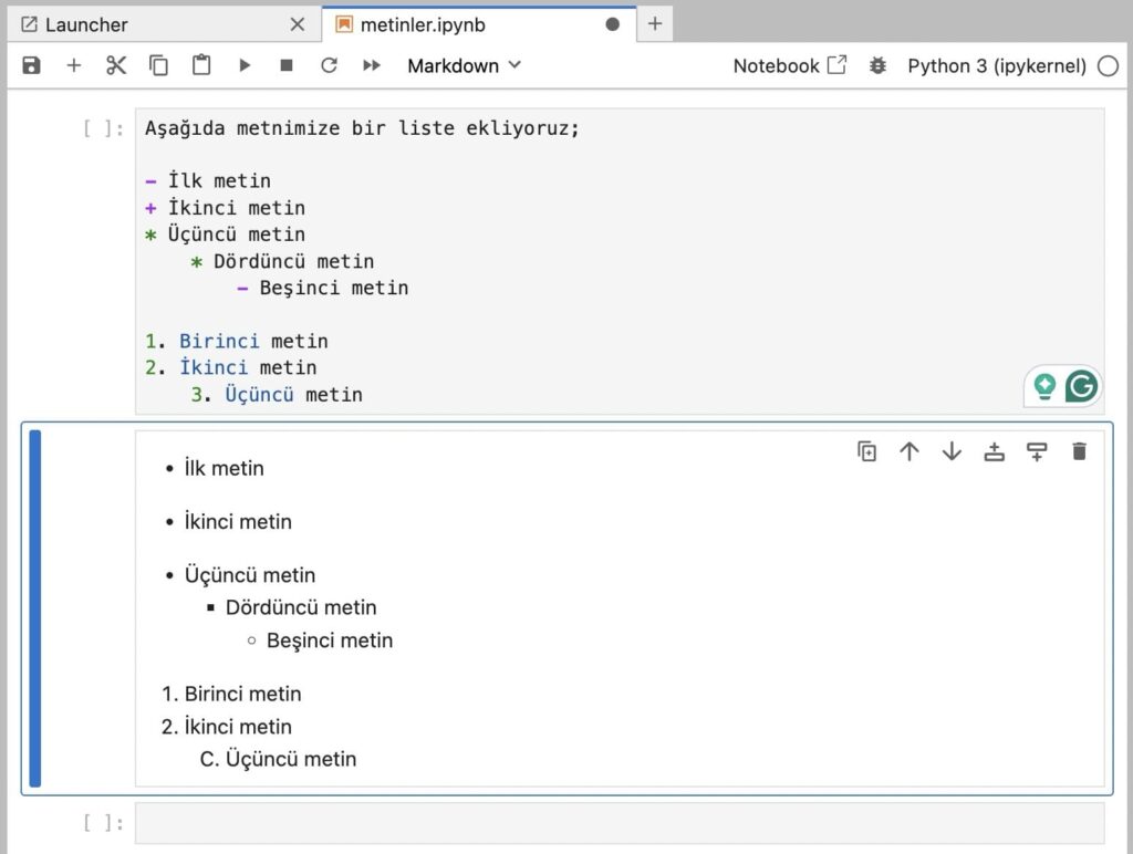Jupyter Notebook ile Çalışmak 26 Jupyter Notebook ile Çalışmak 25